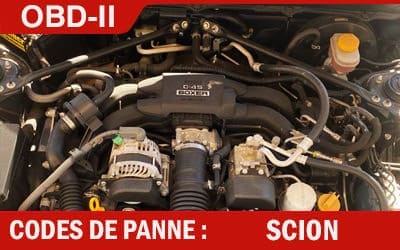 Codes panne OBD2 Scion