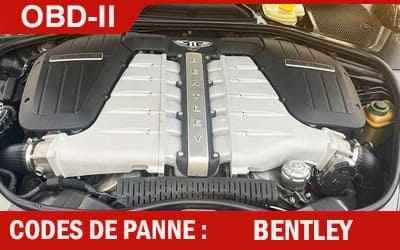 Codes de panne OBD2 Bentley