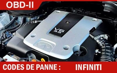 Codes de panne OBD2 Infiniti