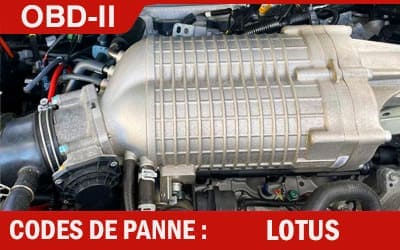 Codes de panne OBD2 Lotus