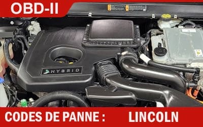 Moteur Lincoln codes de panne
