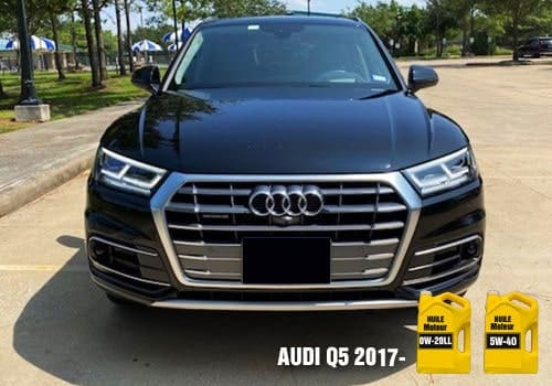 Les huiles pour véhicules Audi Q5 2017 ET PLUS Automobile Audi Q5 huile 0w-20ll 5w-40