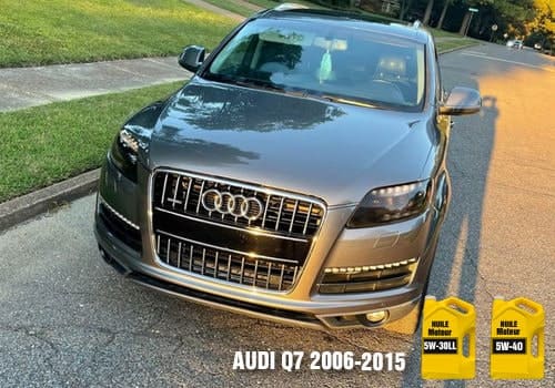 Automobile Audi Q7 huile 5w-30ll 5w-40