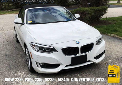Huile pour BMW 228i 2013 BMW série 2 convertible huile 5w-30