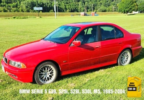 Huile pour BMW série 5 1995-2004 ET APRÈS BMW SERIE 5 Rouge HUILE 5w-30