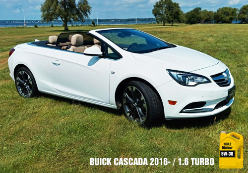 Buick Cascada huile 5w-30