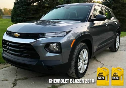 Chevrolet Blazer huile moteur 0w-20 5w-30
