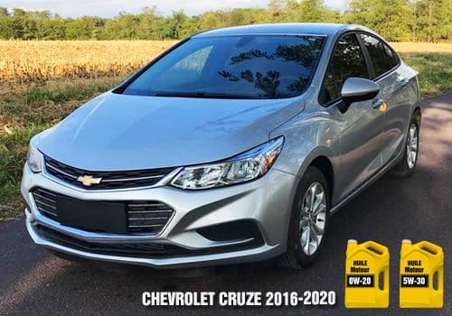 Chevrolet Cruze huile 0w-20 5w-30