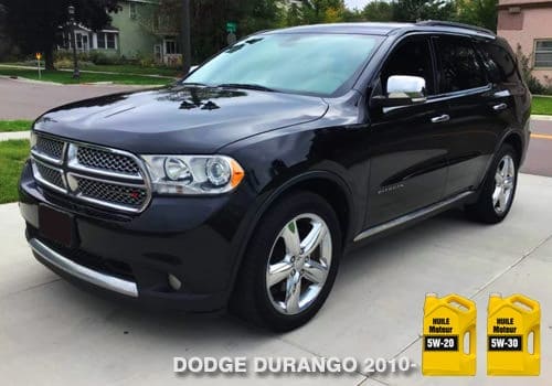 Dodge Durango Huile moteur 5w-20 5w-30