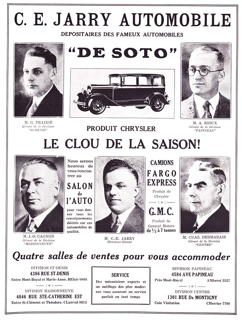 Publicité de Jarry Automobile